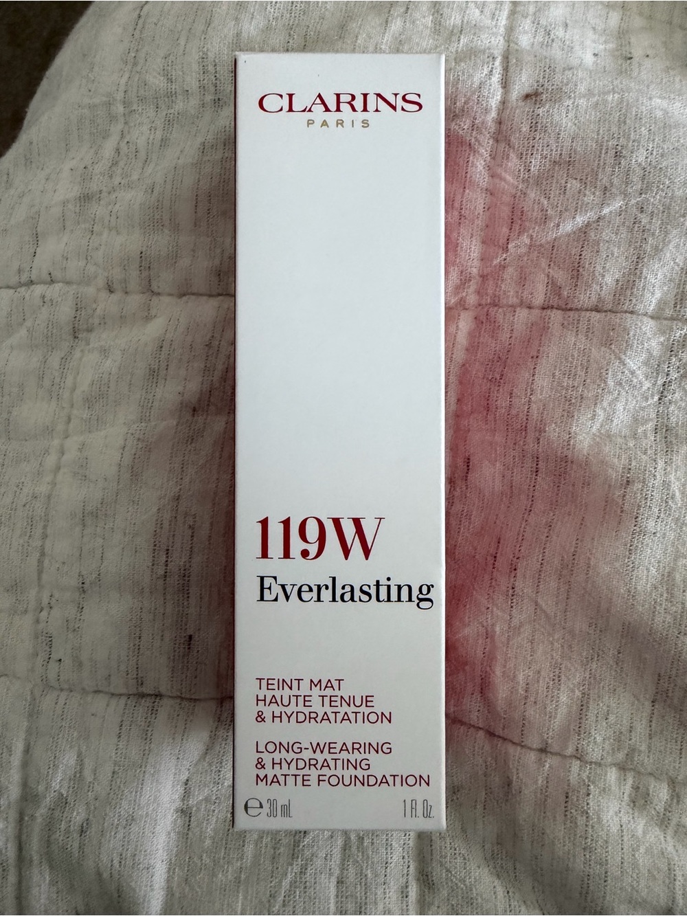 Clarins Everlasting 119W Matte Foundation NWB
